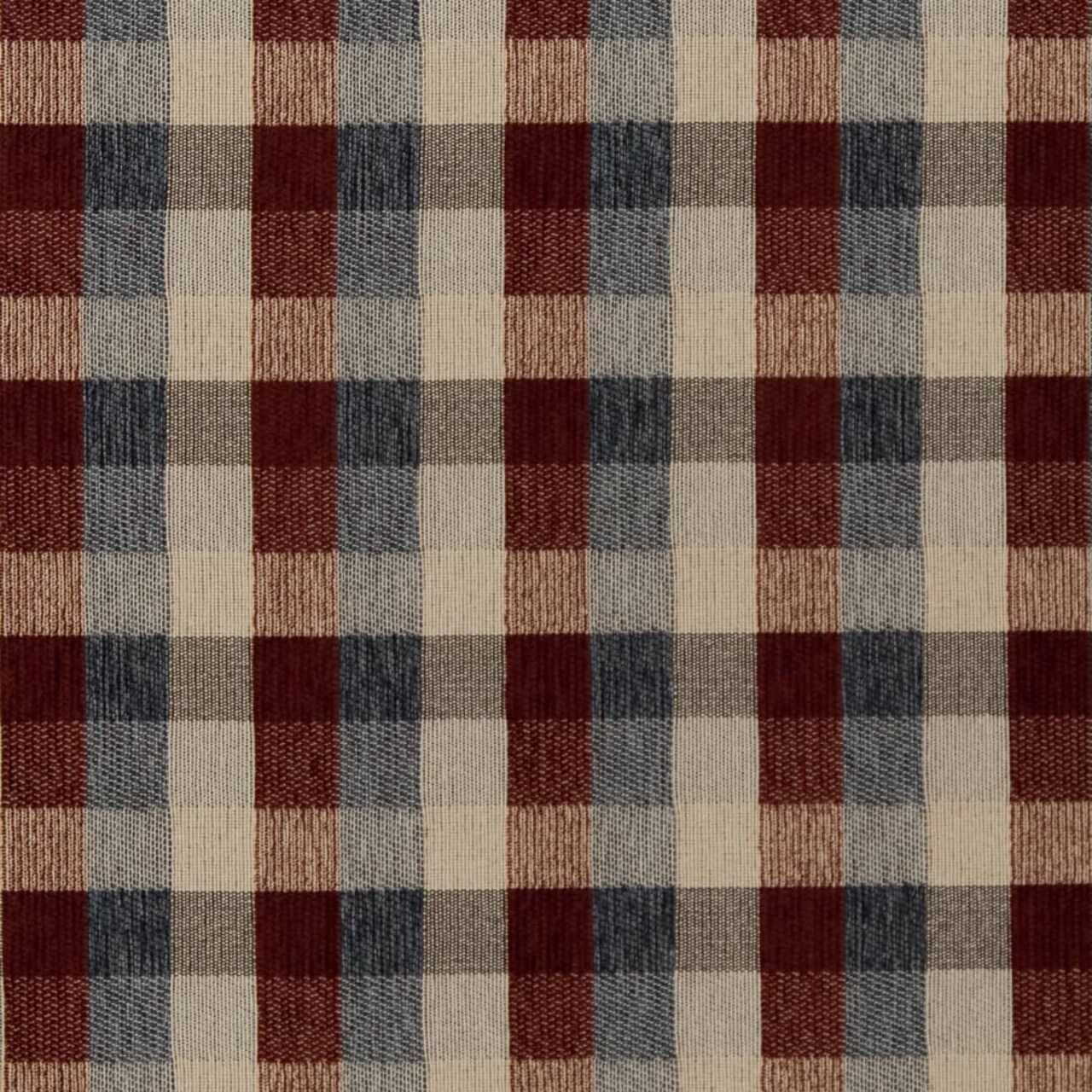 Oxblood - Blue,Red & Burgundy Check & Houndstooth,Plaid Upholstery Fabric 54 Inches"